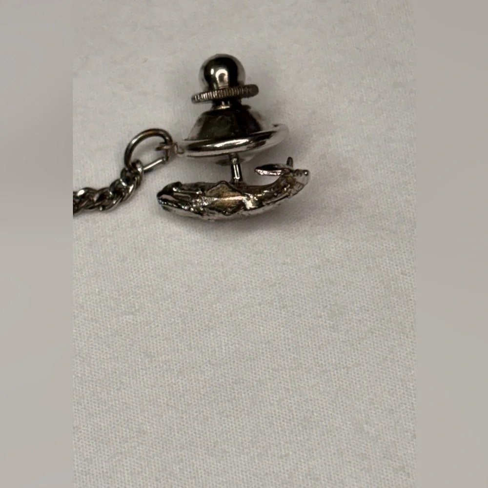 Vintage Silver Fish Tie Tack